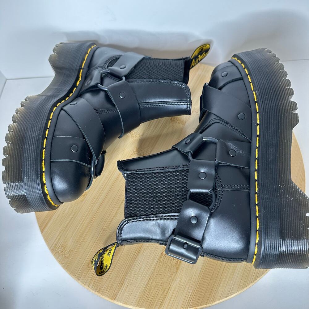 Dr. Martens 2976 Quad Harness Satin Gloss Leather Chlesea Boot Womens Size 5 NEW - Picture 6 of 8